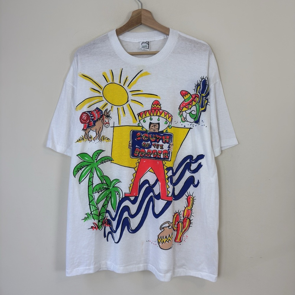 Vintage 90's South of the Border Destination Mexico Single Stitch Tee Shirt
